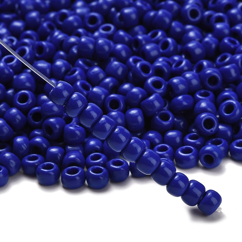 TOHO Japanska Seed Beads 5,5mm (3/0) Blåa Opaque Navy Blue, 60st + 10ml Glasburk