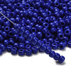 TOHO Japanska Seed Beads 5,5mm (3/0) Blåa Opaque Navy Blue, 60st + 10ml Glasburk