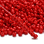 TOHO Japanska Seed Beads 5,5mm (3/0) Röd Opaque Cherry, 60st + 10ml Glasburk