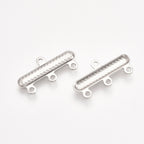 Connector 3-radig Rektangulär Länk i Rostfritt stål Nickelfri, 6-pack