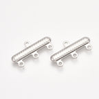 Connector 3-radig Rektangulär Länk i Rostfritt stål Nickelfri, 6-pack