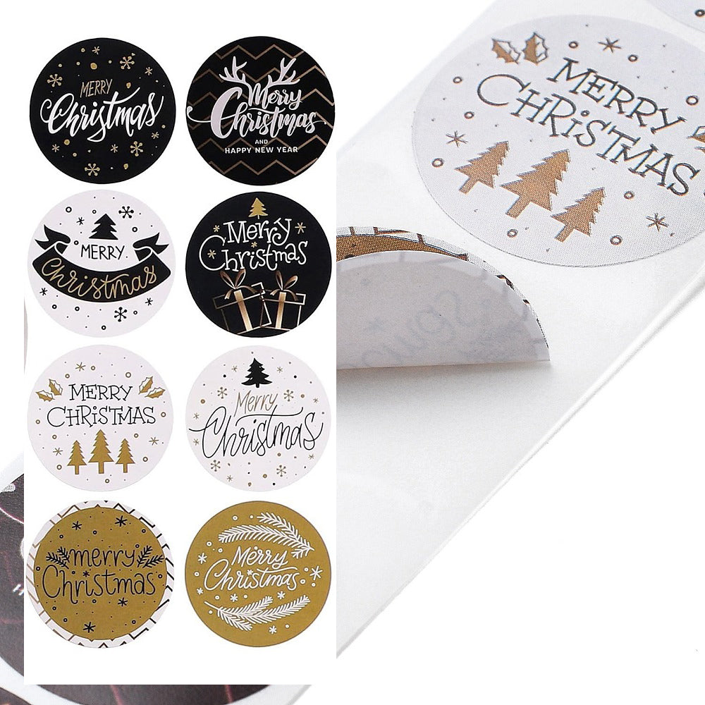 Klistermärken 2,5cm JUL Merry Christmas, 48st