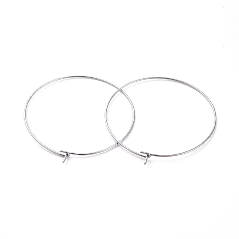 Hoops Creolörhängen 40mm Rostfritt Stål Nickelfria, 6-pack