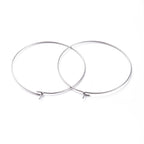 Hoops Creolörhängen 40mm Rostfritt Stål Nickelfria, 6-pack