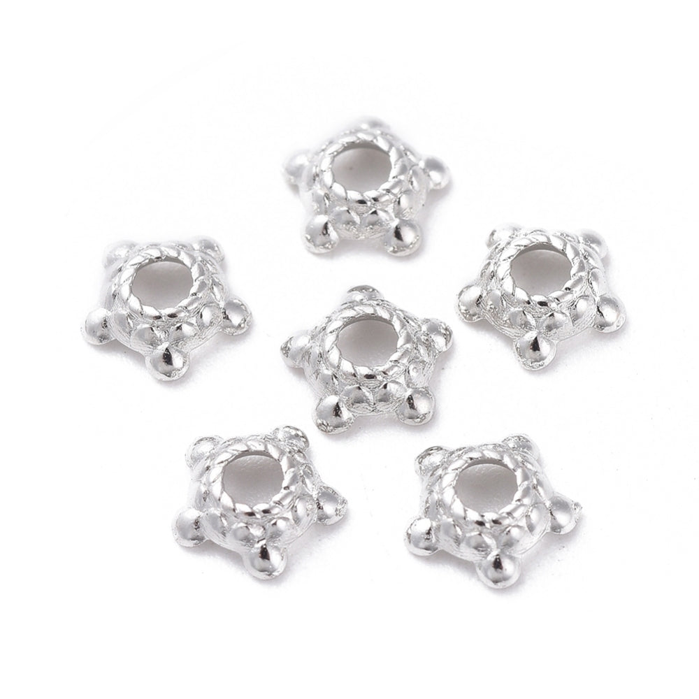Pärlhattar 6mm Platinapläterade, 40-pack