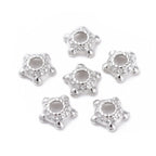 Pärlhattar 6mm Platinapläterade, 40-pack