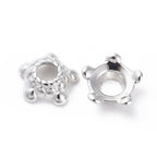 Pärlhattar 6mm Platinapläterade, 40-pack