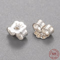 Bakstycken i äkta 925 Sterlingsilver 6x5mm, 1 par
