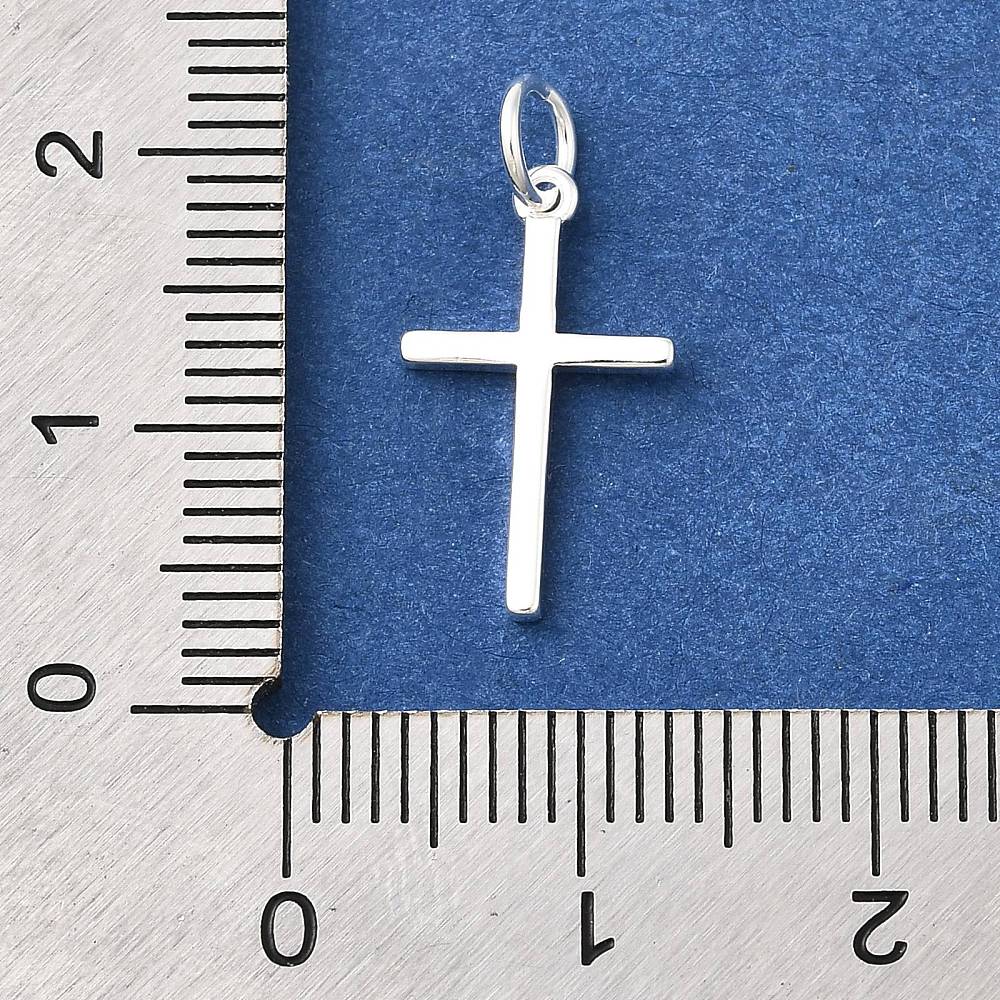 Berlock Hänge Äkta 925 Sterling Silver Kors 16x9,5mm Nickelfri, 1st