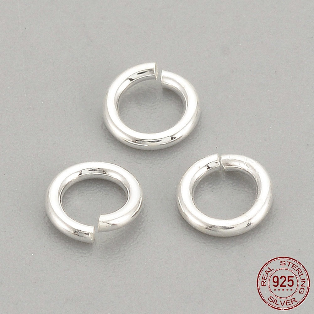 Bindringar 4x0,7mm äkta 925 Sterlingsilver Nickelfria, 4-pack