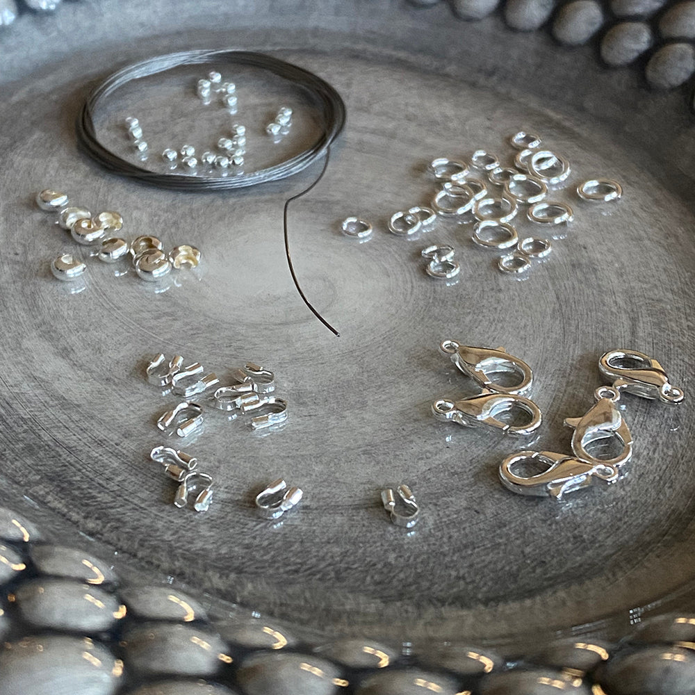 Startpaket Smyckestillverkning av Halsband & Armband Silver, 1 set