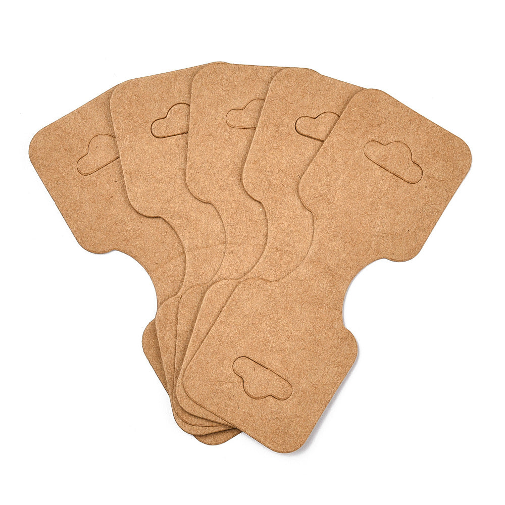 Smyckeskort Displaykort 9x3,4cm Kraftpapper, 10-pack