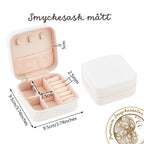 Portabel Smyckesask ca 9,5x9,5x5cm Vit, 1st