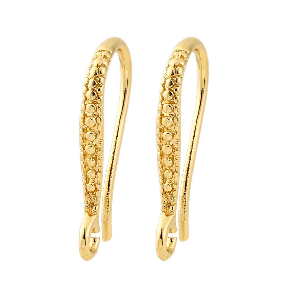 Eleganta Örhängeskrokar 16,5mm 18K Guldpläterade Nickelfria, 2 par