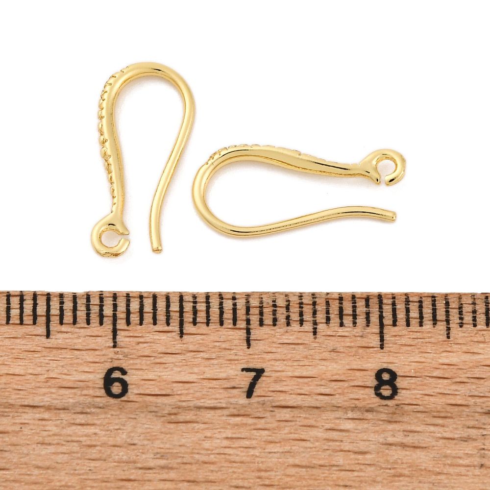 Eleganta Örhängeskrokar 16,5mm 18K Guldpläterade Nickelfria, 2 par