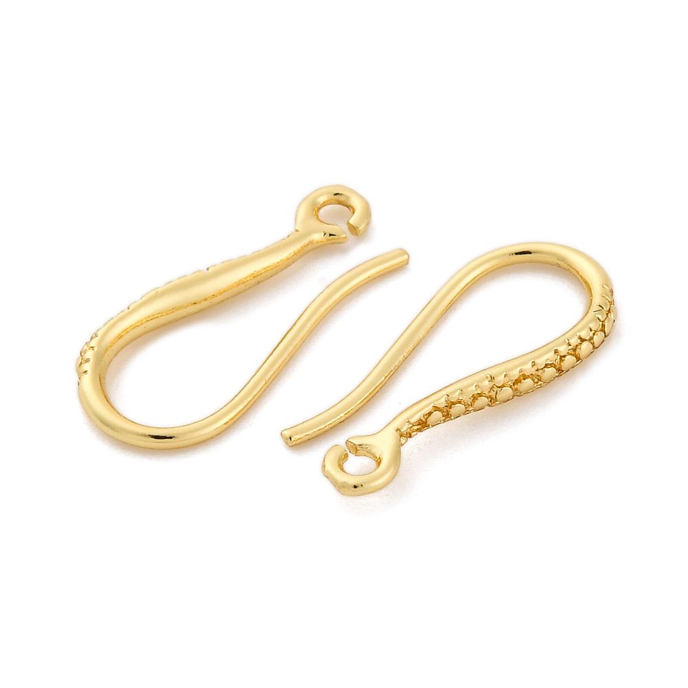 Eleganta Örhängeskrokar 16,5mm 18K Guldpläterade Nickelfria, 2 par
