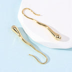 Tårformade hängörhängen 42,5mm i Mässing 18K Guldpläterade Nickelfria, 1 par