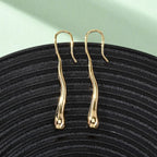 Tårformade hängörhängen 42,5mm i Mässing 18K Guldpläterade Nickelfria, 1 par