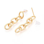 Dinglande Örhängen Kedja Mässing 18K Guldpläterade Nickelfria, 1 par