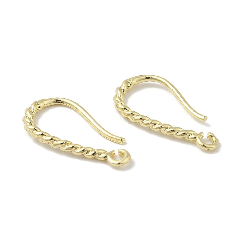 Örhängeskrokar 16,5mm 14K Guldpläterade Nickelfria, 1 par