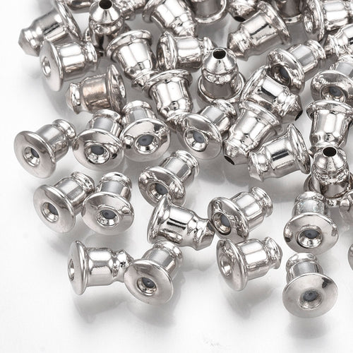 Bakstycken 6x5mm Platinumpläterade Nickelfria, 10-pack