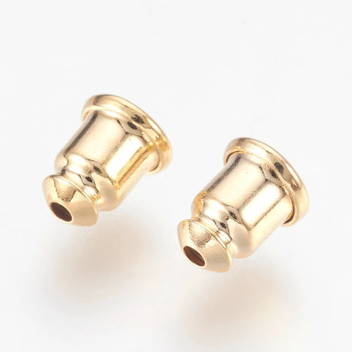 Bakstycken 6x5mm 18K Guldpläterade Nickelfria, 10-pack