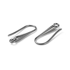 Örhängeskrokar i Mässing 21mm Gunmetal, 3 par