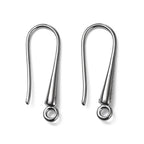 Örhängeskrokar i Mässing 21mm Gunmetal, 3 par