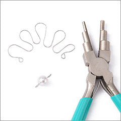 6-i-1 bailtång i rosa för att göra öglor och ringar i smyckestillverkning