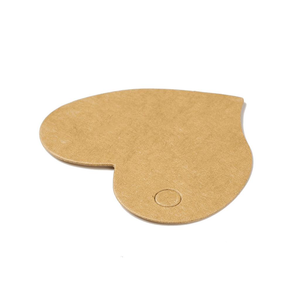 Hjärtformade presentetiketter i Kraftpapper 4,5x4cm, 30-pack