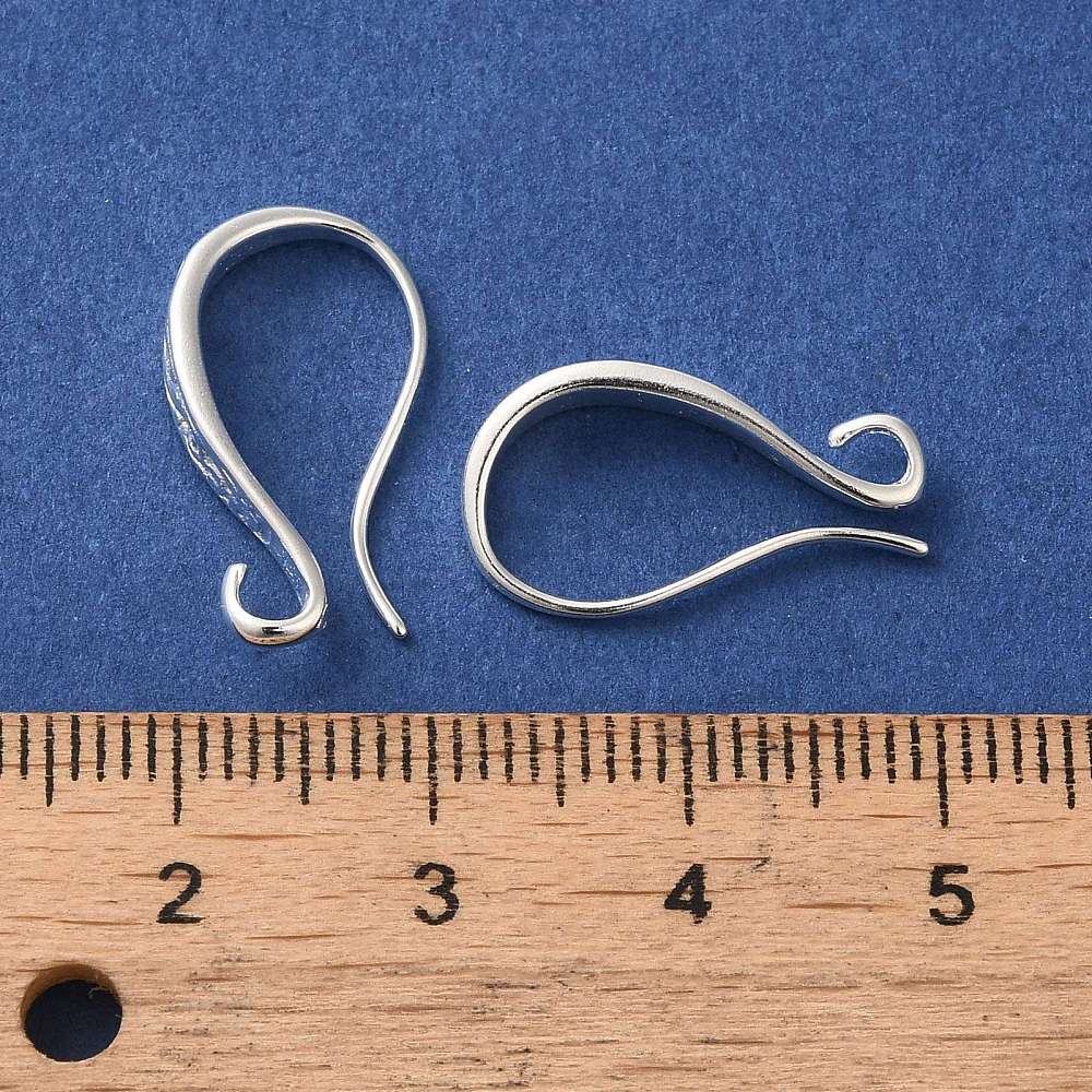 Öronkrokar i mässing 925 Sterlingsilverpläterade Nickelfria, 1 par