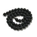 Svart onyx facetterade pärlor frostade runda 8 mm, 1 sträng (ca 38cm)