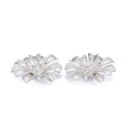Pärlhattar i mässing Blomformade med pistiller 925 Silverpläterade Nickelfria, 6-pack