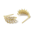 Guldpläterade öronkrokar med cubic zirconia