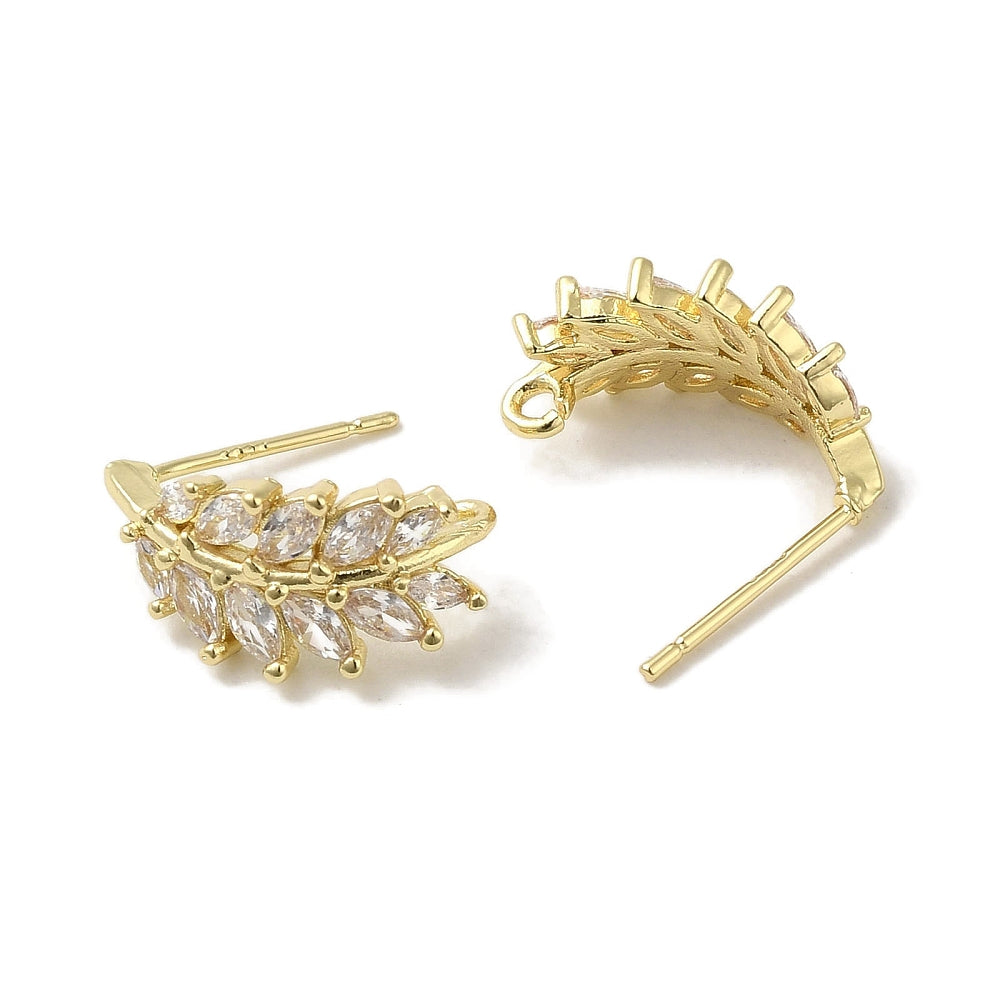 Guldpläterade öronkrokar med cubic zirconia