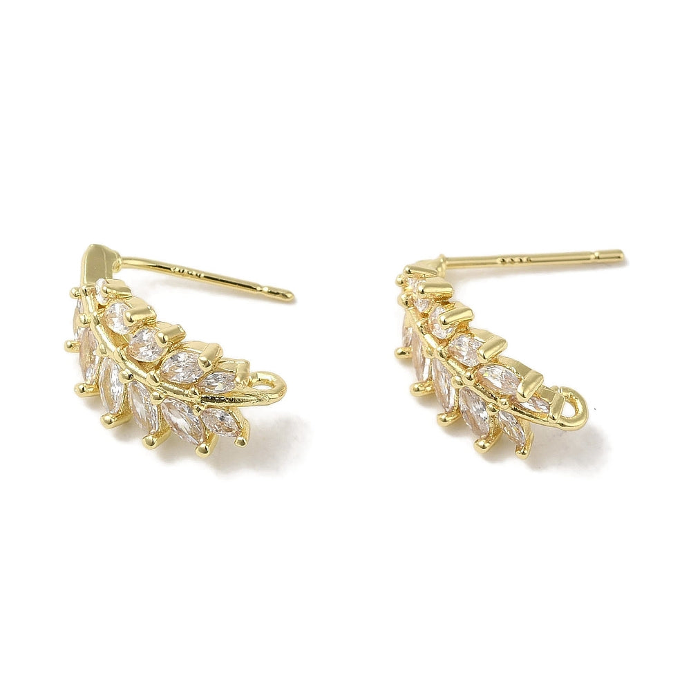 Guldpläterade öronkrokar med cubic zirconia