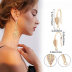 Guldpläterade öronkrokar med cubic zirconia