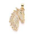 Hästformad berlock med Cubic Zirconia CZ.