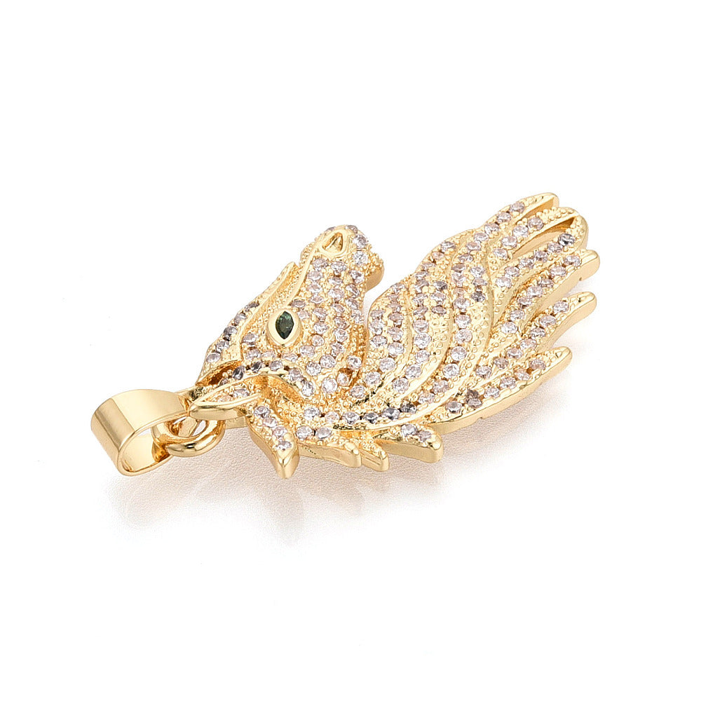 Hästformad berlock med cubic zircona