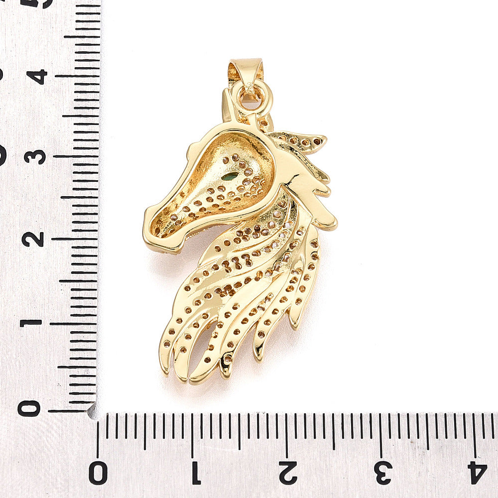 Hästformad berlock med cubic zircona
