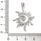 Solformad Mässingsberlock Platinafärgad, 1 st