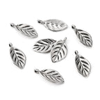 Tibetansk berlock blad antiksilver Nickelfri, 6-pack