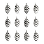 Tibetansk berlock blad antiksilver Nickelfri, 6-pack
