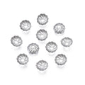Pärlhattar i 304 Rostfritt stål 6mm, 30-pack