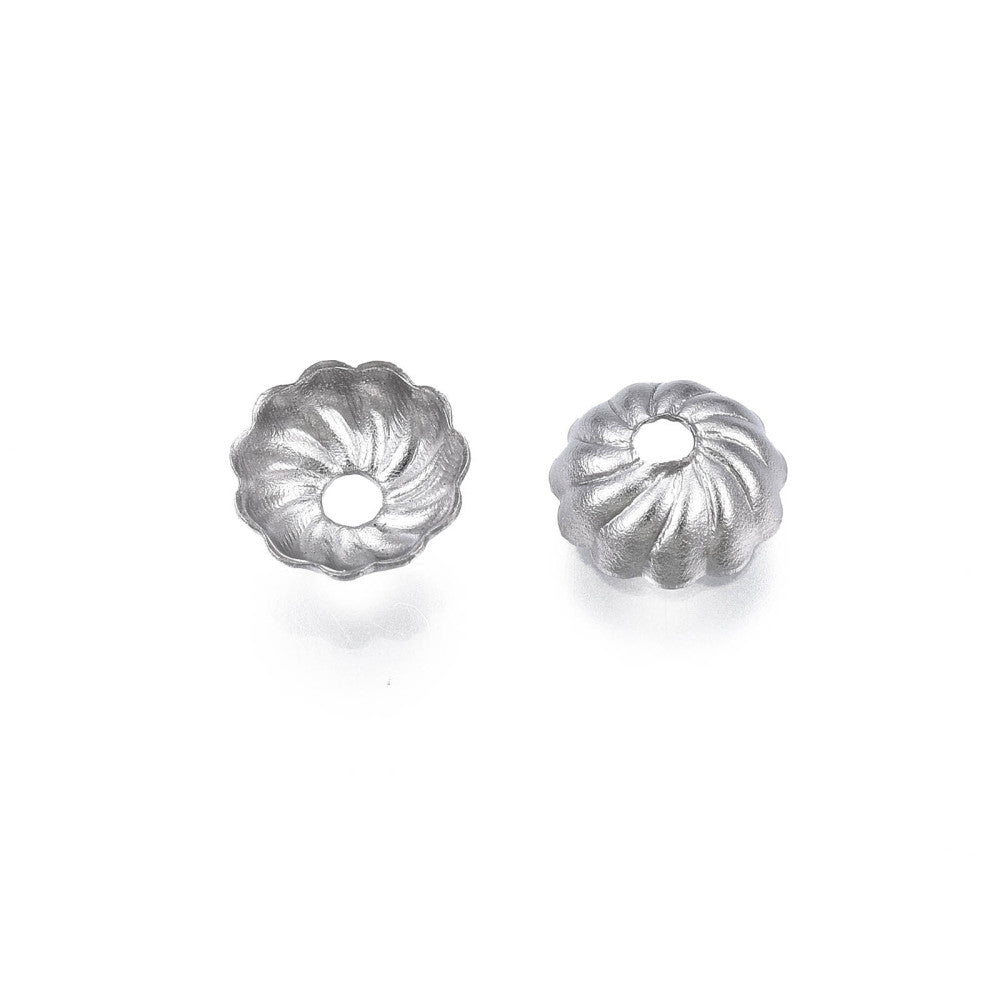 Pärlhattar i 304 Rostfritt stål 6mm, 30-pack