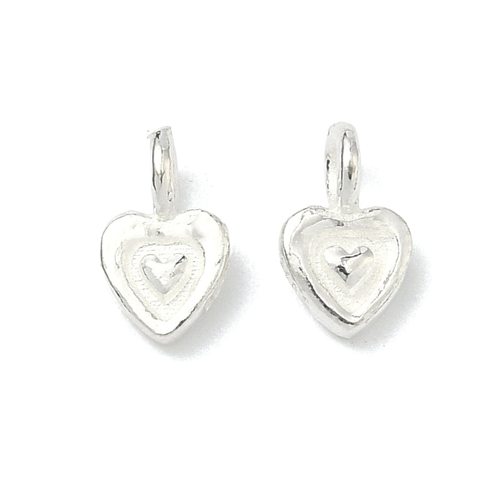 Hjärtberlock 8x5mm i äkta 925 Sterlingsilver, 1st