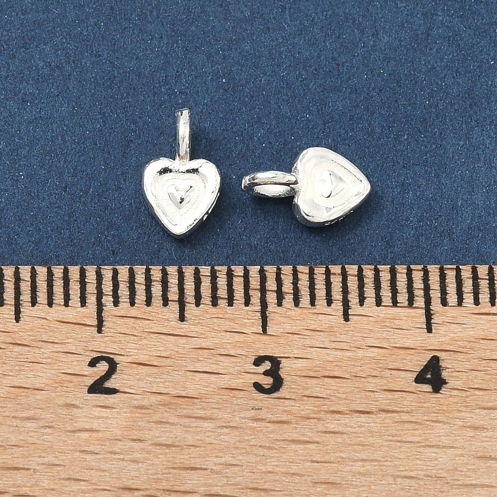 Hjärtberlock 8x5mm i äkta 925 Sterlingsilver, 1st