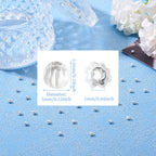 Räfflade runda 3mm pärlor i äkta 925 sterling silver, 6-pack
