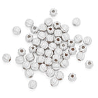 Räfflade runda 3mm pärlor i äkta 925 sterling silver, 6-pack