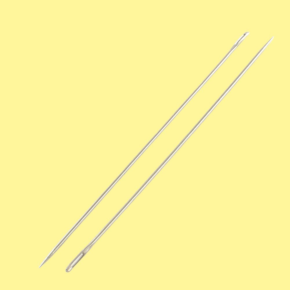 Pärlnålar i järn platinafärgade 100 mm, 2-pack